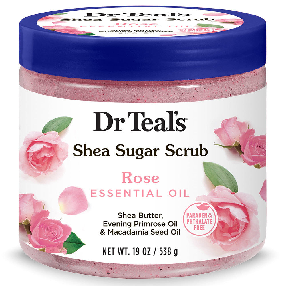 Dr Teals Shea Sugar Scrub, Rose, 19 Oz